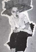 Egon Schiele Mischievous woman Spain oil painting artist